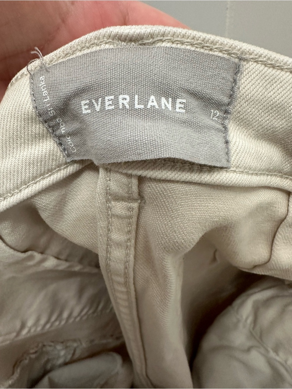 Everlane straight leg crop pant tan size 12 - Picture 4 of 5